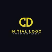 cd lettere icona iniziale, monogramma.- disegno del logo di ispirazione vettoriale - vettore