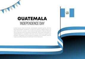 Giornata dell'indipendenza del guatemala per la celebrazione nazionale il 15 settembre vettore