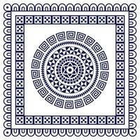 modello bandana sciarpa tribale. design in stile maori polinesiano per hijab donna, tappeto boho, bandana, cravatte, batik, tappeto, scialle, federa. picchiettio quadrato vettore