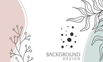 disegno vettoriale banner. sfondo color pastello con ornamento floreale disegnato a mano. design bello ed elegante