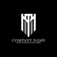 monogramma nome iniziale mm logo design,m e m forma logo emblema scudo, può utilizzare ispirazioni logo aziendali vettore