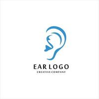 disegno vettoriale delle moderne icone del logo dell'orecchio, ispirazione per il design del logo
