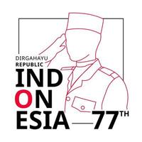 concetto di logo del giorno dell'indipendenza dell'indonesia vettore