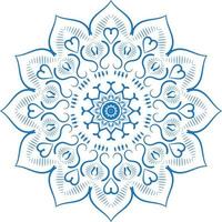 illustrazione disegnata a mano di doodle del profilo dell'ornamento della mandala. stile tatuaggio all'henné vettoriale, può essere utilizzato per tessuti, libri da colorare, stampa di custodie per telefoni, biglietti di auguri vettore