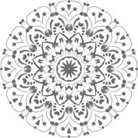 illustrazione disegnata a mano di doodle del profilo dell'ornamento della mandala. stile tatuaggio all'henné vettoriale, può essere utilizzato per tessuti, libri da colorare, stampa di custodie per telefoni, biglietti di auguri vettore