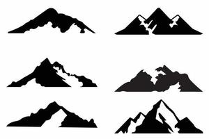 silhouette di montagna, vettore di montagna, design del logo di montagna