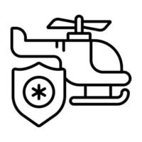 progettazione moderna di concetti dell'ambulanza aerea, illustrazione di vettore