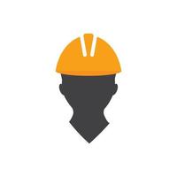modello di logo dell'illustrazione di vettore dell'icona dei lavoratori edili.