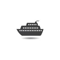 modello di progettazione dell'illustrazione di vettore dell'icona della nave da crociera