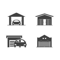 disegno del modello dell'illustrazione di vettore dell'icona del garage