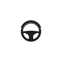 modello di progettazione dell'illustrazione di vettore del logo del volante.