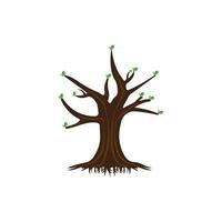 modello di progettazione dell'illustrazione di vettore del logo dell'albero.