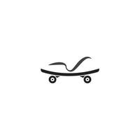 modello di disegno dell'illustrazione di vettore dell'icona dello skateboard
