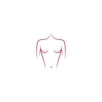 modello di progettazione dell'illustrazione di vettore del logo del seno