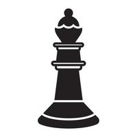 icona vettore piatto pezzo degli scacchi regina per app o siti Web
