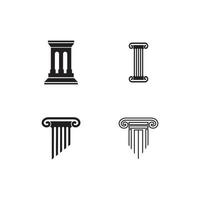modello di progettazione dell'illustrazione di vettore del logo della colonna
