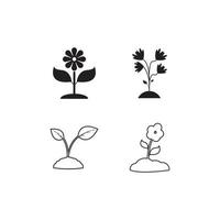 modello di progettazione dell'illustrazione di vettore dell'icona della pianta.