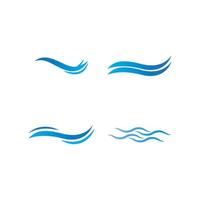 modello di progettazione dell'illustrazione di vettore dell'icona dell'onda d'acqua