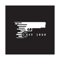 modello di progettazione dell'illustrazione di vettore del logo della pistola