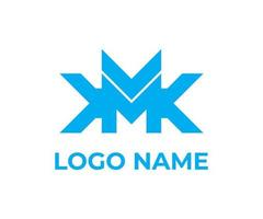 m lettera logo abstrac emblema logo con colore nero vettore