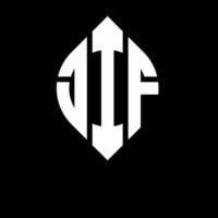 jif circle letter logo design con forma circolare ed ellittica. jif lettere ellittiche con stile tipografico. le tre iniziali formano un logo circolare. jif cerchio emblema astratto monogramma lettera marchio vettore. vettore