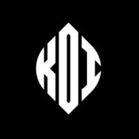 design del logo della lettera del cerchio kdi con forma circolare ed ellittica. lettere ellittiche kdi con stile tipografico. le tre iniziali formano un logo circolare. kdi cerchio emblema astratto monogramma lettera marchio vettore. vettore