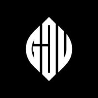 design del logo della lettera del cerchio gju con forma circolare ed ellittica. lettere di ellisse gju con stile tipografico. le tre iniziali formano un logo circolare. gju cerchio emblema astratto monogramma lettera marchio vettore. vettore