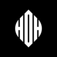 hoh cerchio lettera logo design con cerchio ed ellisse. lettere di ellisse hoh con stile tipografico. le tre iniziali formano un logo circolare. hoh cerchio emblema astratto monogramma lettera marchio vettore. vettore