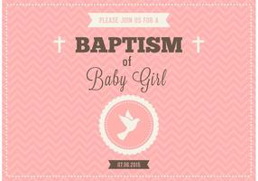 Invito di vettore di battesimo della neonata