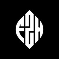 fzx circle letter logo design con forma circolare ed ellittica. fzx lettere ellittiche con stile tipografico. le tre iniziali formano un logo circolare. fzx cerchio emblema astratto monogramma lettera marchio vettore. vettore