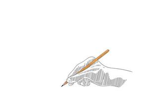 disegnato a mano di un'illustrazione di disegno di schizzo della matita della tenuta della mano vettore
