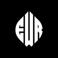 ewr circle letter logo design con forma circolare ed ellittica. ewr lettere ellittiche con stile tipografico. le tre iniziali formano un logo circolare. ewr cerchio emblema astratto monogramma lettera marchio vettore. vettore