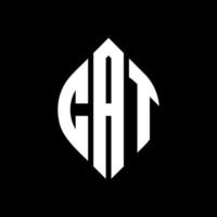 design del logo della lettera del cerchio del gatto con forma circolare ed ellittica. lettere di ellisse di gatto con stile tipografico. le tre iniziali formano un logo circolare. vettore del segno della lettera del monogramma astratto dell'emblema del cerchio del gatto.