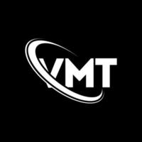 logo VMT. lettera vmt. design del logo della lettera vmt. iniziali logo vmt legate a cerchio e logo monogramma maiuscolo. tipografia vmt per il marchio tecnologico, aziendale e immobiliare. vettore