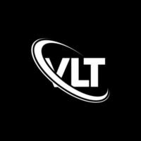 logo VLT. lettera VLT. design del logo della lettera vlt. iniziali logo vlt legate da cerchio e logo monogramma maiuscolo. tipografia vlt per il marchio tecnologico, commerciale e immobiliare. vettore