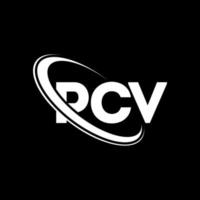 logo pcv. lettera pcv. design del logo della lettera pcv. iniziali logo pcv legate a cerchio e logo monogramma maiuscolo. tipografia pcv per marchio tecnologico, commerciale e immobiliare. vettore