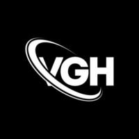 logo vgh. lettera vgh. design del logo della lettera vgh. iniziali vgh logo collegate con cerchio e logo monogramma maiuscolo. tipografia vgh per il marchio tecnologico, aziendale e immobiliare. vettore