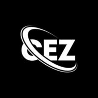 cez logo. cez lettera. cez lettera logo design. iniziali cez logo collegate con cerchio e logo monogramma maiuscolo. tipografia cez per il marchio tecnologico, commerciale e immobiliare. vettore