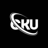 logo cku. lettera c. design del logo della lettera cku. iniziali cku logo collegate con cerchio e logo monogramma maiuscolo. tipografia cku per marchio tecnologico, commerciale e immobiliare. vettore