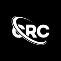 logo CRC. lettera crc. design del logo della lettera crc. iniziali logo crc collegate con cerchio e logo monogramma maiuscolo. tipografia crc per il marchio tecnologico, commerciale e immobiliare. vettore