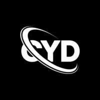 logo cyd. lettera cid. design del logo della lettera cyd. iniziali cyd logo collegate con cerchio e logo monogramma maiuscolo. tipografia cyd per il marchio tecnologico, commerciale e immobiliare. vettore