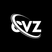 logo cvz. lettera cv. cvz lettera logo design. iniziali cvz logo collegate con cerchio e logo monogramma maiuscolo. tipografia cvz per il marchio tecnologico, commerciale e immobiliare. vettore