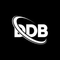 logo ddb. lettera db. design del logo della lettera ddb. iniziali logo ddb legate a cerchio e logo monogramma maiuscolo. tipografia ddb per il marchio tecnologico, aziendale e immobiliare. vettore