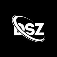 logo dsz. lettera dsz. design del logo della lettera dsz. iniziali dsz logo collegate con cerchio e logo monogramma maiuscolo. tipografia dsz per il marchio tecnologico, commerciale e immobiliare. vettore