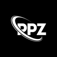 logo ppz. lettera ppz. design del logo della lettera ppz. iniziali ppz logo collegate con cerchio e logo monogramma maiuscolo. tipografia ppz per il marchio tecnologico, commerciale e immobiliare. vettore