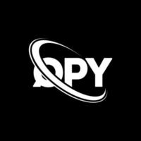 logo qpy. lettera qpy. design del logo della lettera qpy. iniziali qpy logo collegate con cerchio e logo monogramma maiuscolo. tipografia qpy per il marchio tecnologico, commerciale e immobiliare. vettore