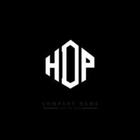 design del logo della lettera hdp con forma poligonale. design del logo a forma di poligono e cubo hdp. hdp esagono vettore logo modello colori bianco e nero. monogramma hdp, logo aziendale e immobiliare.