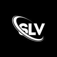 logo slv. lettera slv. design del logo della lettera slv. iniziali logo slv legate a cerchio e logo monogramma maiuscolo. tipografia slv per il marchio tecnologico, commerciale e immobiliare. vettore