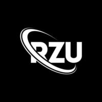 logo rzu. lettera rz. design del logo della lettera rzu. iniziali logo rzu collegate con cerchio e logo monogramma maiuscolo. tipografia rzu per il marchio tecnologico, commerciale e immobiliare. vettore