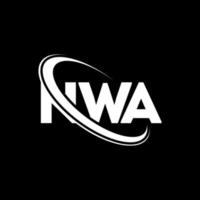 logo nwa. lettera nwa. design del logo della lettera nwa. iniziali logo nwa collegate a cerchio e logo monogramma maiuscolo. tipografia nwa per il marchio tecnologico, commerciale e immobiliare. vettore